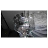 Lighted Indoor/Outdoor Arch, Stemware And Florals.