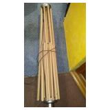 Coors, Michelob, Bud and More Outdoor Umbrella Poles and Covers (8+), Base (1).