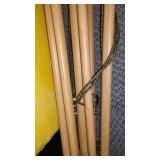 Coors, Michelob, Bud and More Outdoor Umbrella Poles and Covers (8+), Base (1).