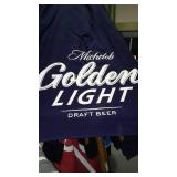 Coors, Michelob, Bud and More Outdoor Umbrella Poles and Covers (8+), Base (1).