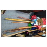 Coors, Michelob, Bud and More Outdoor Umbrella Poles and Covers (8+), Base (1).