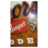 Coors Metal Sign and Mirror.