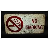 Vintage No Smoking Metal Sign.