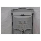 Vintage Cast Iron U.S. Mailbox with Eagle and Flag Motif