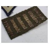 Lot of Vintage Military Rank Chevron Patches and Service Stripe