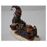 Christmas Snowman & Winter Figurine Lot, 4 Pieces