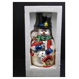 Glass by Peschka 12 Inch Christmas Snowman Decoration in Box