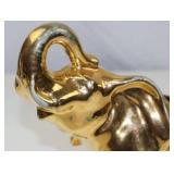 Gold Ceramic Elephant Planter Home Decor Accent