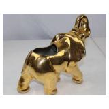 Gold Ceramic Elephant Planter Home Decor Accent