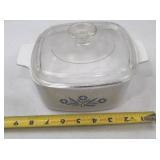 Corning Ware Blue Cornflower Casserole Dish and Glazed Ceramic Planter