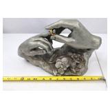 Austin Sculpture by Fisher, Hands with Ring, 1986 Modern Cast Art
