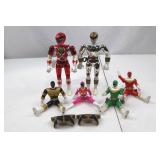 Power Rangers Action Figure Lot - 6 Figures with Accessories