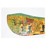 Hand-Painted Haitian Decorative Machete Signed Malcival