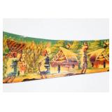 Hand-Painted Haitian Decorative Machete Signed Malcival