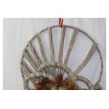 Bohemian Yarn and Feather Wall Hanging Decor