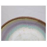 Signed Studio Pottery Bowl and Plate Set - Multicolor Glaze