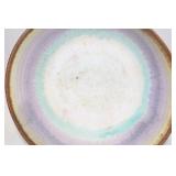 Signed Studio Pottery Bowl and Plate Set - Multicolor Glaze