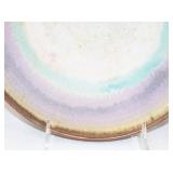 Signed Studio Pottery Bowl and Plate Set - Multicolor Glaze