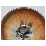 Signed Studio Pottery Bowl and Plate Set - Multicolor Glaze