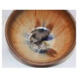 Signed Studio Pottery Bowl and Plate Set - Multicolor Glaze