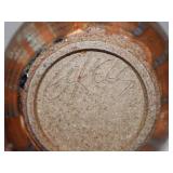 Signed Studio Pottery Bowl and Plate Set - Multicolor Glaze