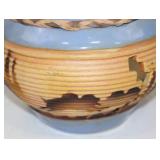 Southwestern Ceramic Votive Bowls with Leather Braids and Arrow Stand