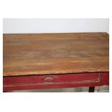 Vintage Wooden Table with Single Drawer