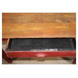 Vintage Wooden Table with Single Drawer