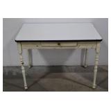 Vintage Kitchen Table with Drawer, 40" x 25" x 31"