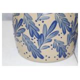 Pair of Beaumont Brothers Pottery Stoneware Canisters - Blue Leaf Pattern