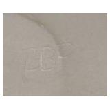 Pair of Beaumont Brothers Pottery Stoneware Canisters - Blue Leaf Pattern