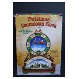 Christmas Countdown Clock with Santa and Snow Village, Boxed