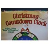 Christmas Countdown Clock with Santa and Snow Village, Boxed