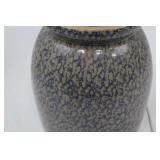 Beaumont Brothers Pottery 1997 Blue Spongeware Stoneware Crock