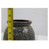 Beaumont Brothers Pottery 1997 Blue Spongeware Stoneware Crock