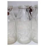 Vintage Glass Milk Bottles and Swing Top Bottles Lot