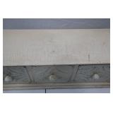 Distressed White 3-Drawer Tin Front Accent Chest, 23 in. Wide