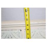 Distressed White 3-Drawer Tin Front Accent Chest, 23 in. Wide