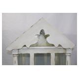 Distressed White Wooden Tabletop Greenhouse Terrarium, 24 x 15 in.