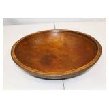 Antique Primitive Wooden Dough Bowl 13 Inch Diameter