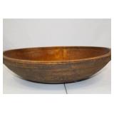Antique Primitive Wooden Dough Bowl 13 Inch Diameter