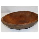 Antique Primitive Wooden Dough Bowl 13 Inch Diameter