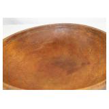 Antique Primitive Wooden Dough Bowl 13 Inch Diameter
