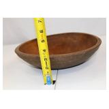 Antique Primitive Wooden Dough Bowl 13 Inch Diameter