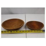 Pair of Vintage Wooden Bowls