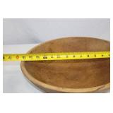 Large Antique Wooden Dough Bowl 15 Inch