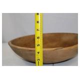 Large Antique Wooden Dough Bowl 15 Inch