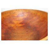 Primitive Wood Bowl and Rustic Painted Display Stands Lot