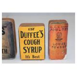 Set of Vintage Advertising Medicine Block Replicas