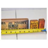Set of Vintage Advertising Medicine Block Replicas